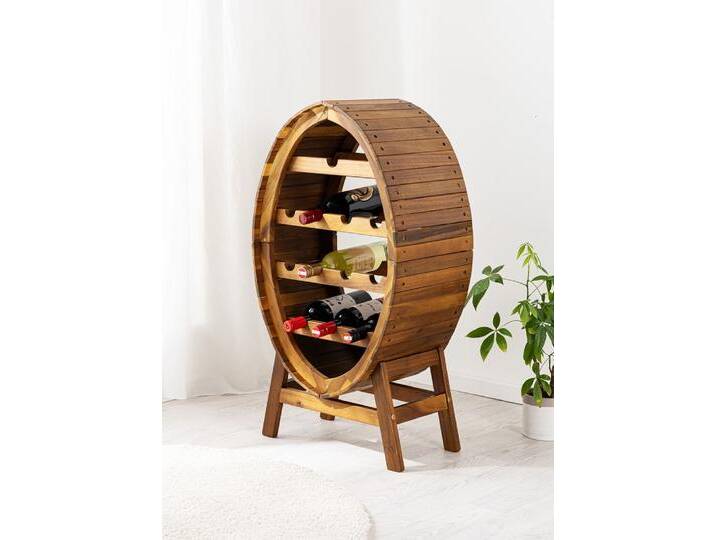 Weinregal rund aus hochwertigem Akazienholz von Norma24