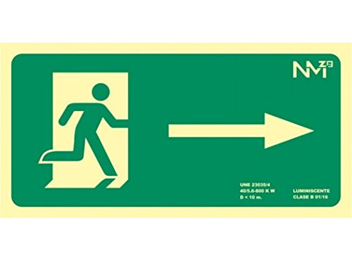 Normaluz Leuchtschild rechts 32x16cm Klasse B PVC 0,7mm Evakuierung zertifiziert grün RD11130 von Normaluz