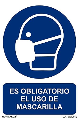 Normaluz RD26626 - Selbstklebendes Schild ist Pflicht zur Verwendung von Maske, Vinyl-Aufkleber, 10 x 15 cm von Normaluz