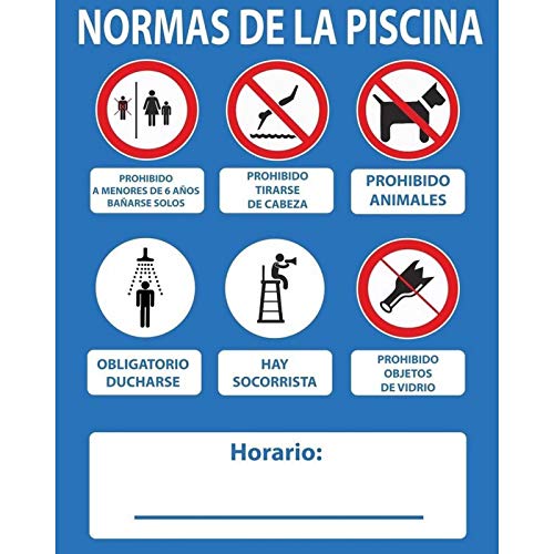 Normaluz RD2A068 - Normschild für Schwimmbecken mit Sperorrista PVC Glasspack 0,4mm 50 x 40 cm von Normaluz