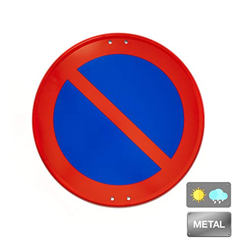 Normaluz V10041 Straßenschild, rund, zum Einparken, verbotenes Metall, 50 cm von Normaluz