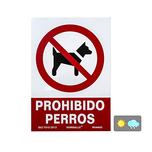 Schild PVC verboten Hunde 21 x 30 cm von Normaluz