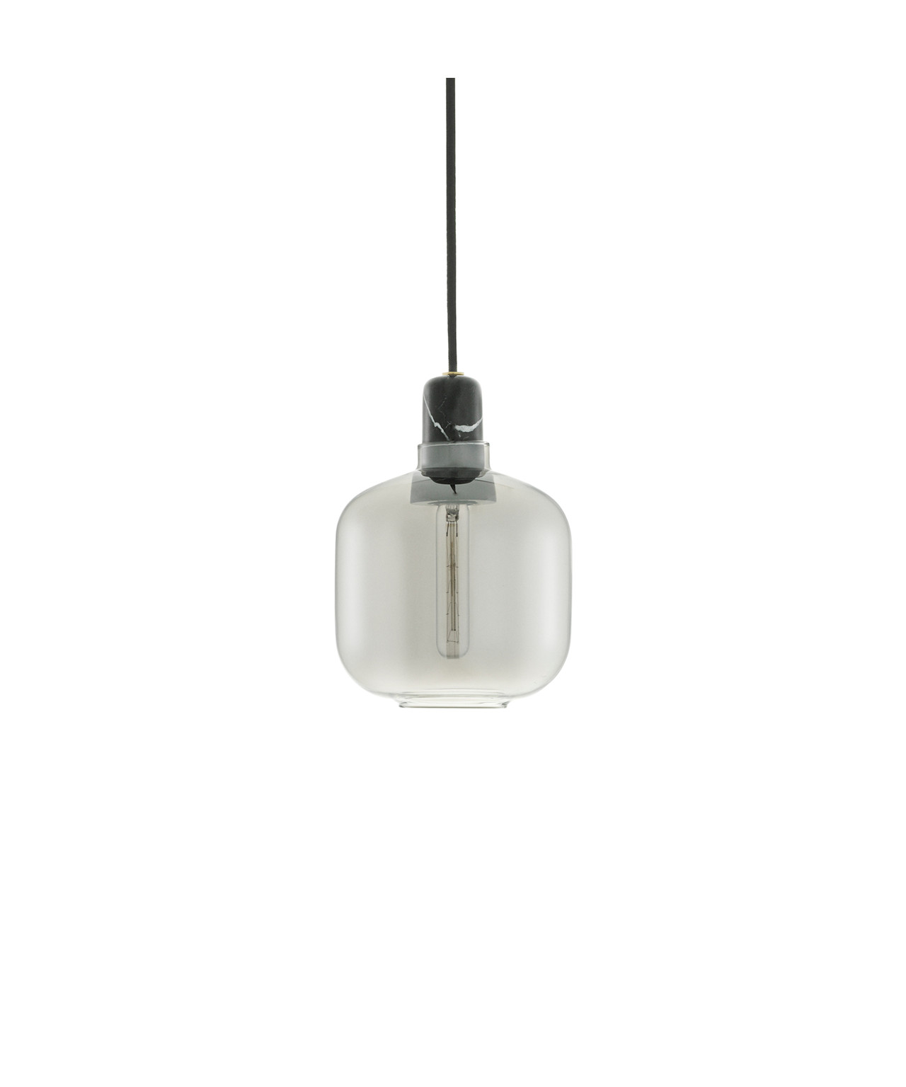 Normann Copenhagen - Amp Pendelleuchte Small Rauch/Schwarz von Normann Copenhagen