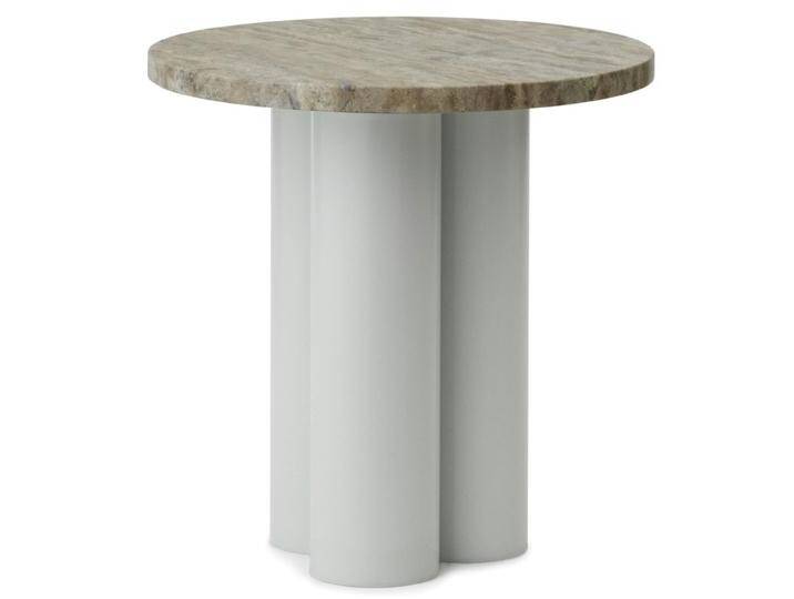 B-Ware Normann Copenhagen Beistelltisch Tisch ø 40 Cm Travertine Silver Light Green B-Ware von Normann-Copenhagen
