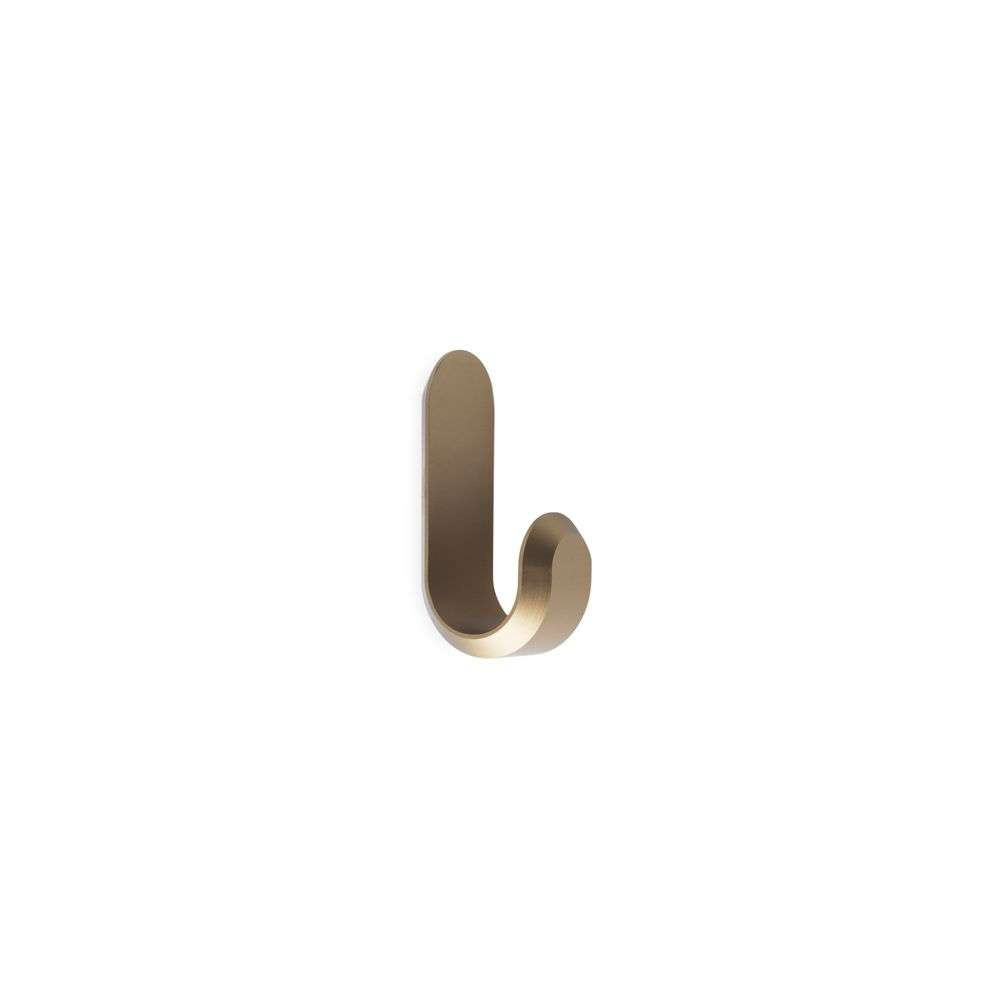 Normann Copenhagen - Curve Mini Hooks 2 pcs. Matt Gold von Normann Copenhagen