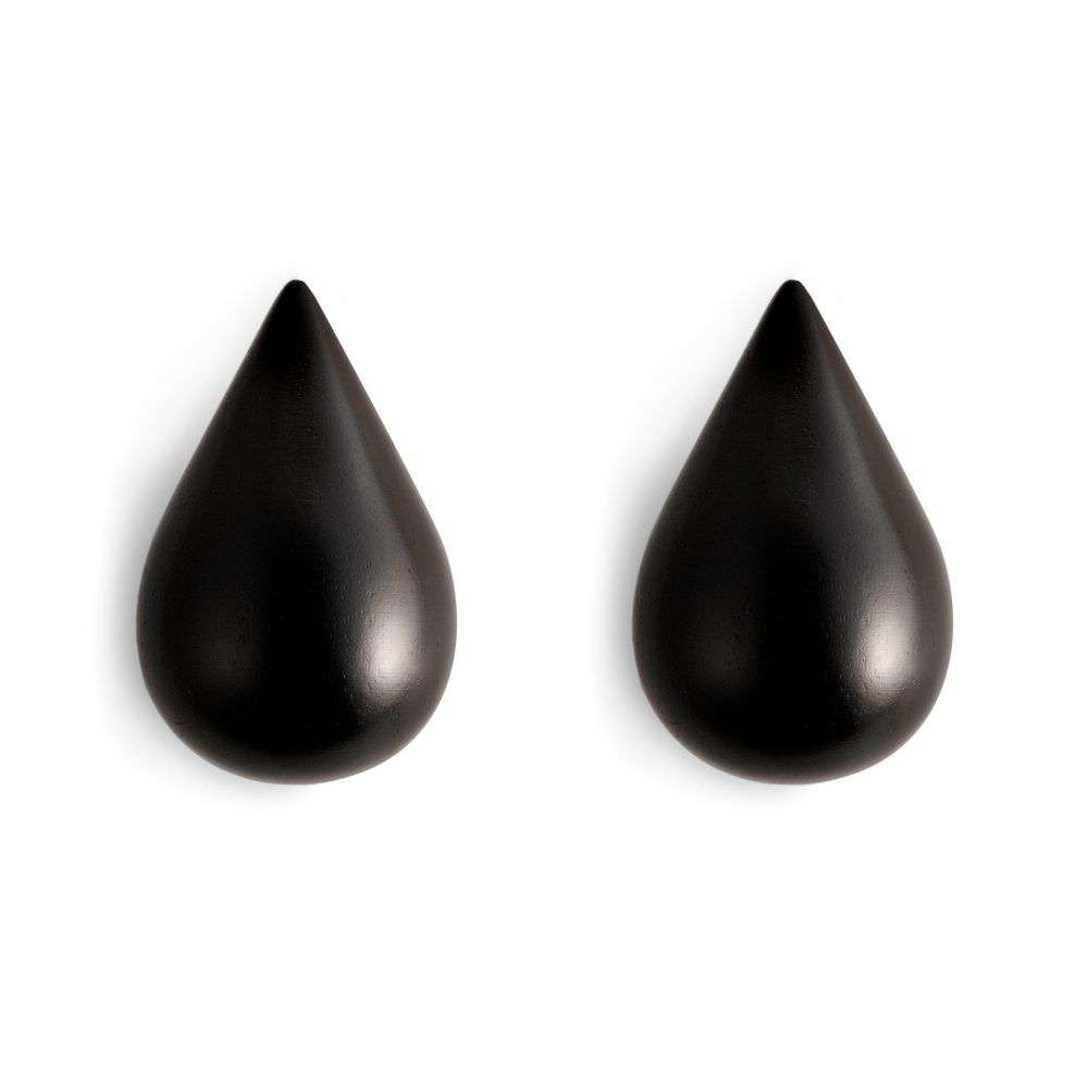 Normann Copenhagen - Dropit Hooks Large 2 pcs. Black von Normann Copenhagen