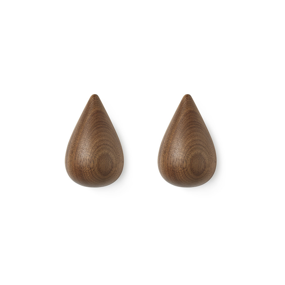 Normann Copenhagen - Dropit Hooks Large 2 pcs. Walnut von Normann Copenhagen