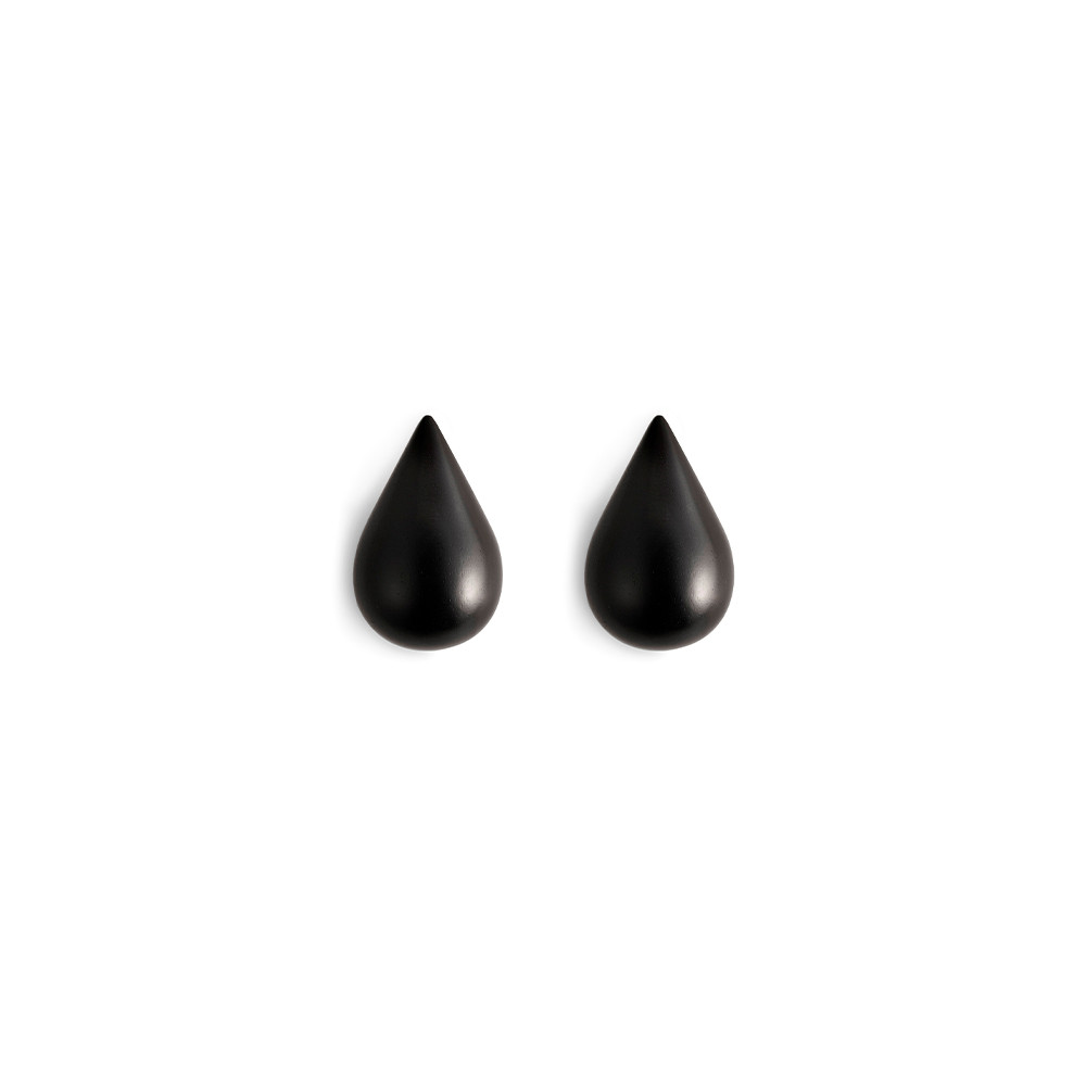 Normann Copenhagen - Dropit Hooks Small 2 pcs. Black von Normann Copenhagen