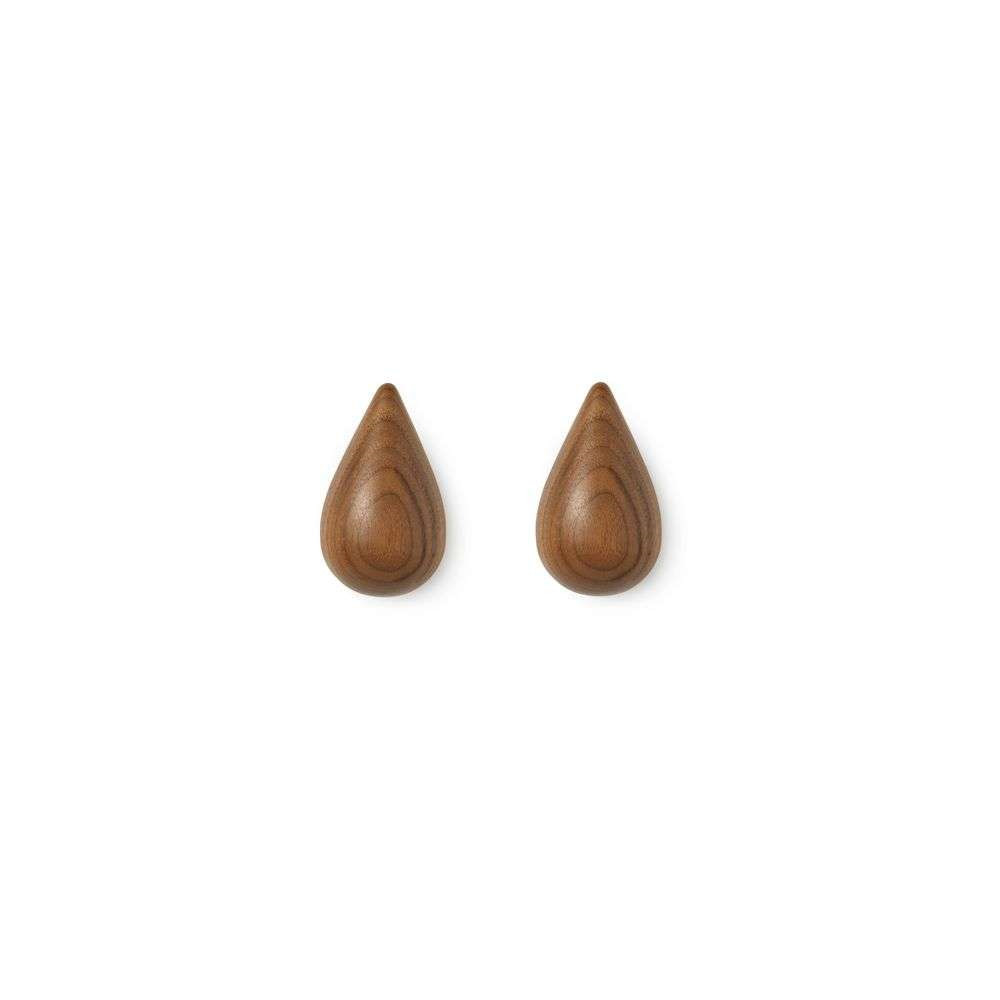 Normann Copenhagen - Dropit Hooks Small 2 pcs. Walnut von Normann Copenhagen