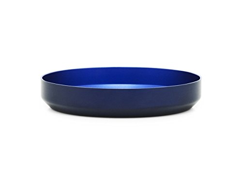 Norman Copenhagen Meta Deko Schale, Aluminium, blau, H:3xØ:16cm von Normann Copenhagen