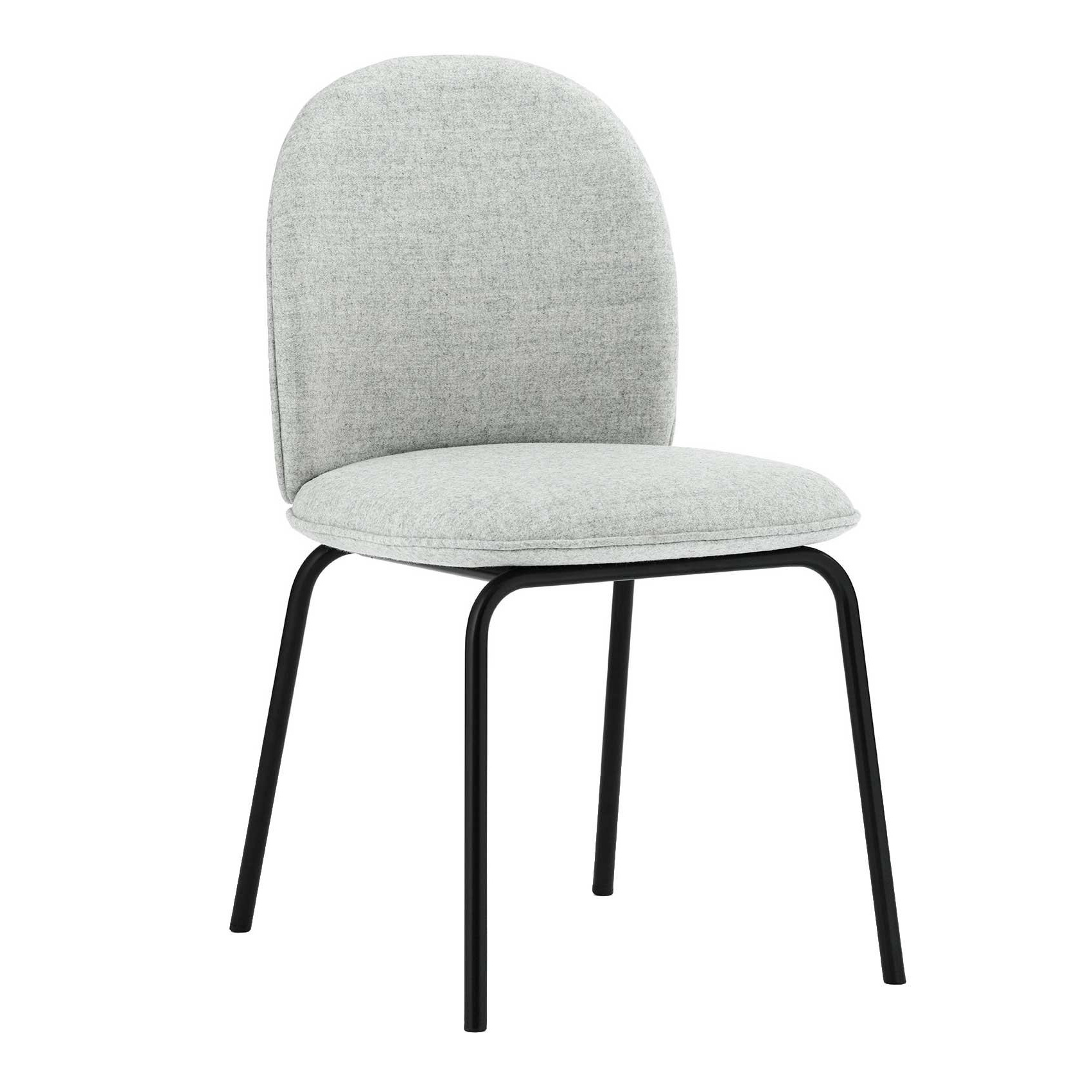 Normann Copenhagen - Ace Stuhl - grau, schwarz/Stoff Synergy LDS08/Gestell Stahl pulverbeschichtet schwarz/BxHxT 46x80,5x52,5cm von Normann Copenhagen