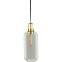 Normann Copenhagen - Amp Pendelleuchte large, smoke / Messing von Normann Copenhagen