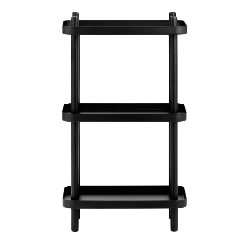 Normann Copenhagen - Block Regal - schwarz/pulverbeschichtet/lackiert/BxHxT 50x87x35cm von Normann Copenhagen