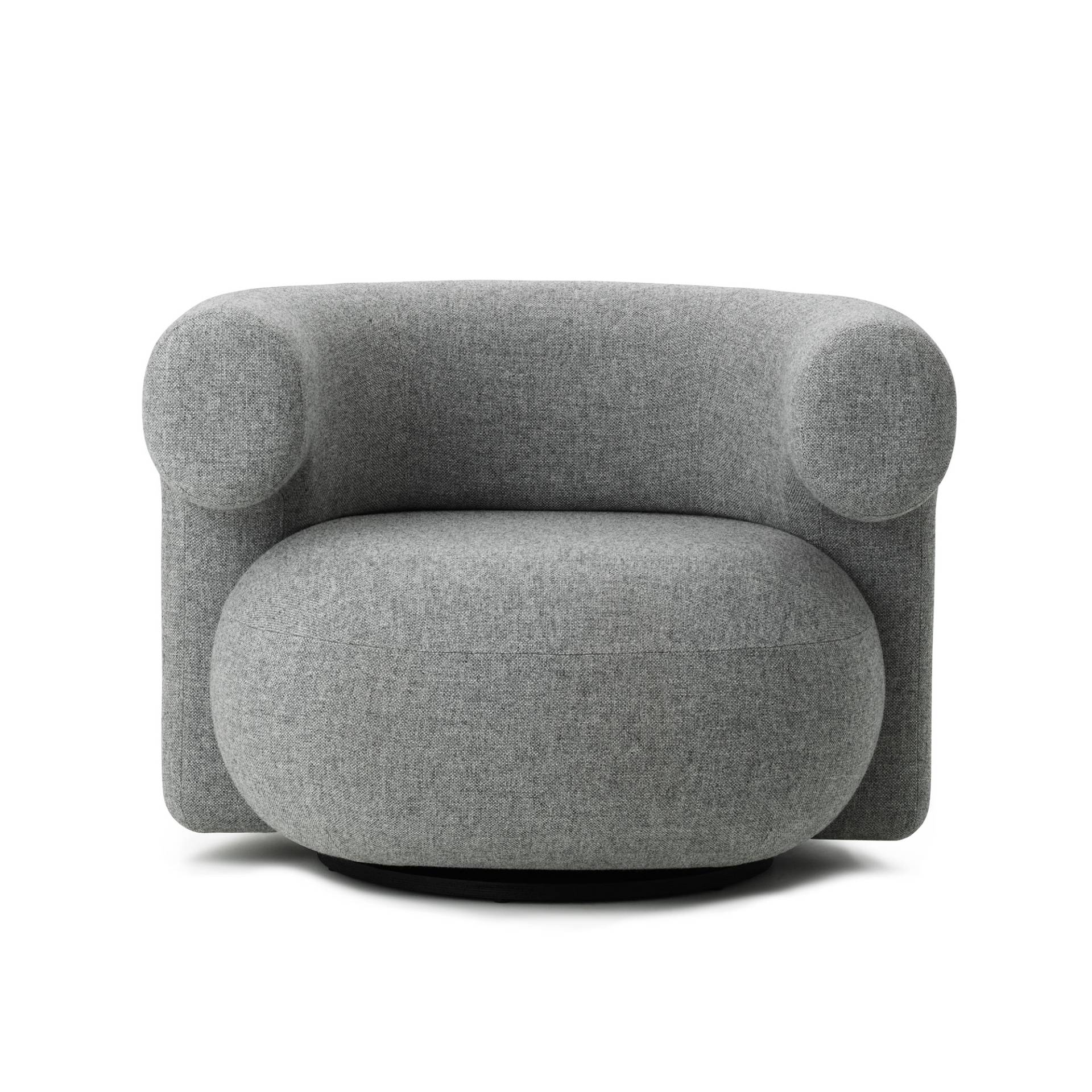 Normann Copenhagen - Burra Lounge Chair/ Drehsessel - grau/Kvadrat Hallingdal 0110 (70% Schurwolle, 30% Viskose)/BxHxT 95x72,5x79,5cm von Normann Copenhagen