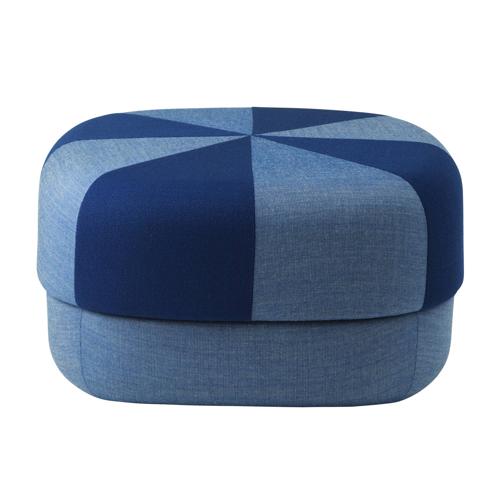 Normann Copenhagen - Circus Duo Pouf L - blau/Stoff Kvadrat Canvas und Kvadrat Vidar/HxØ 35x65cm von Normann Copenhagen