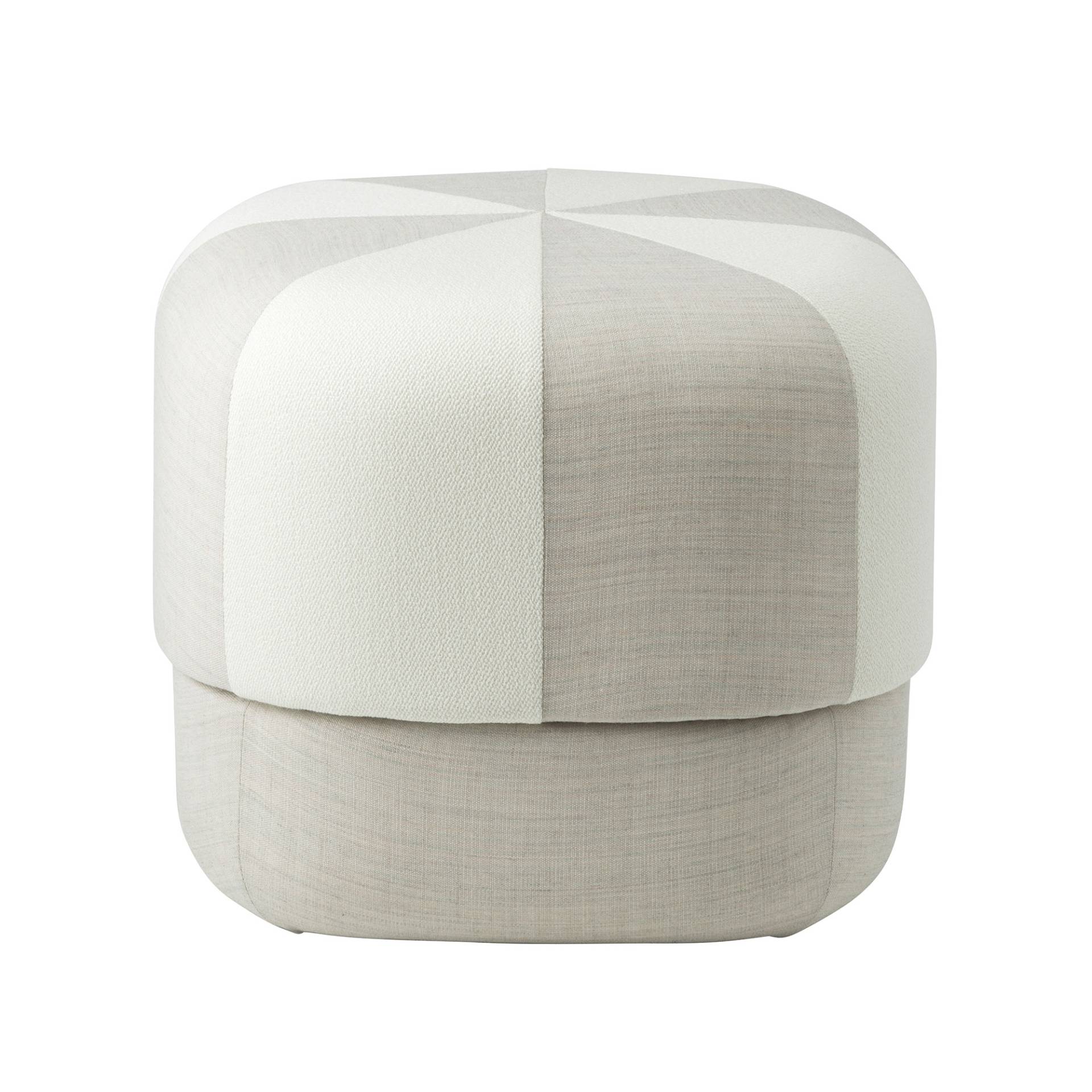 Normann Copenhagen - Circus Duo Pouf S - sand/Stoff Kvadrat Canvas und Kvadrat Vidar/HxØ 40x46cm von Normann Copenhagen