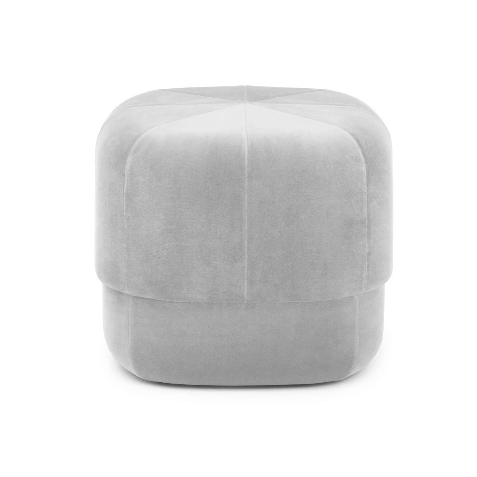 Normann Copenhagen - Circus Pouf Small Hocker - beige/Velour/Ø x H: 46 x 40cm von Normann Copenhagen