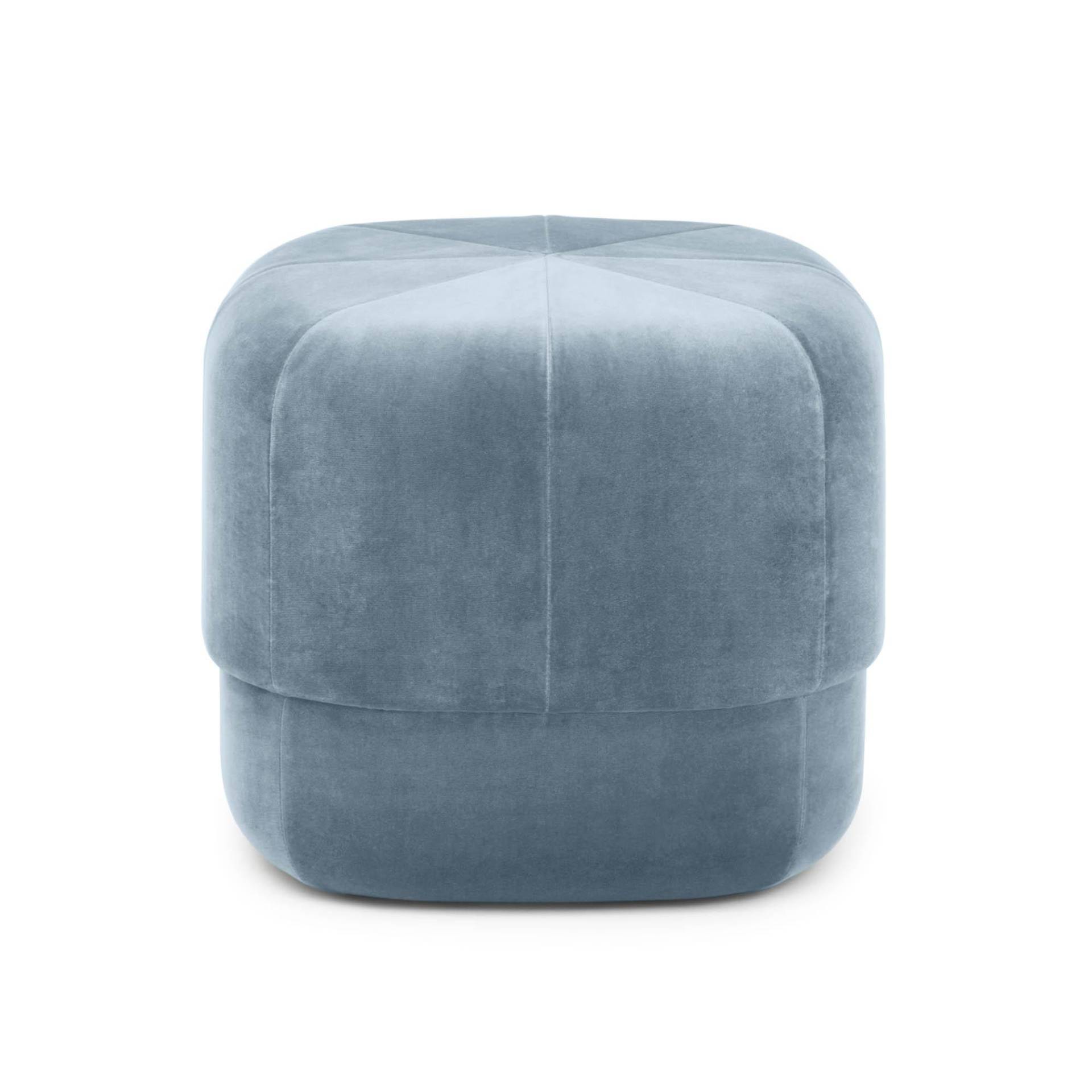 Normann Copenhagen - Circus Pouf Small Hocker - hellblau/Velour/Ø x H: 46 x 40cm von Normann Copenhagen