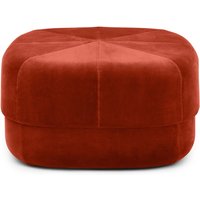 Normann Copenhagen - Circus Pouf groß, rostrot Velour von Normann Copenhagen