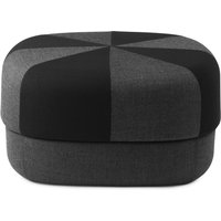 Normann Copenhagen - Circus Pouf groß duo, schwarz von Normann Copenhagen