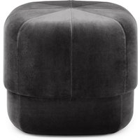 Normann Copenhagen - Circus Pouf klein, grau Velour von Normann Copenhagen