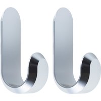 Normann Copenhagen - Curve Wandhaken Mini, silber (2er-Set) von Normann Copenhagen