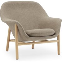 Normann Copenhagen - Drape Lounge Chair, low, Eiche / Main Line Flax 23 von Normann Copenhagen