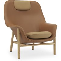 Normann Copenhagen - Drape Lounge Chair Low Stahlgestell von Normann Copenhagen