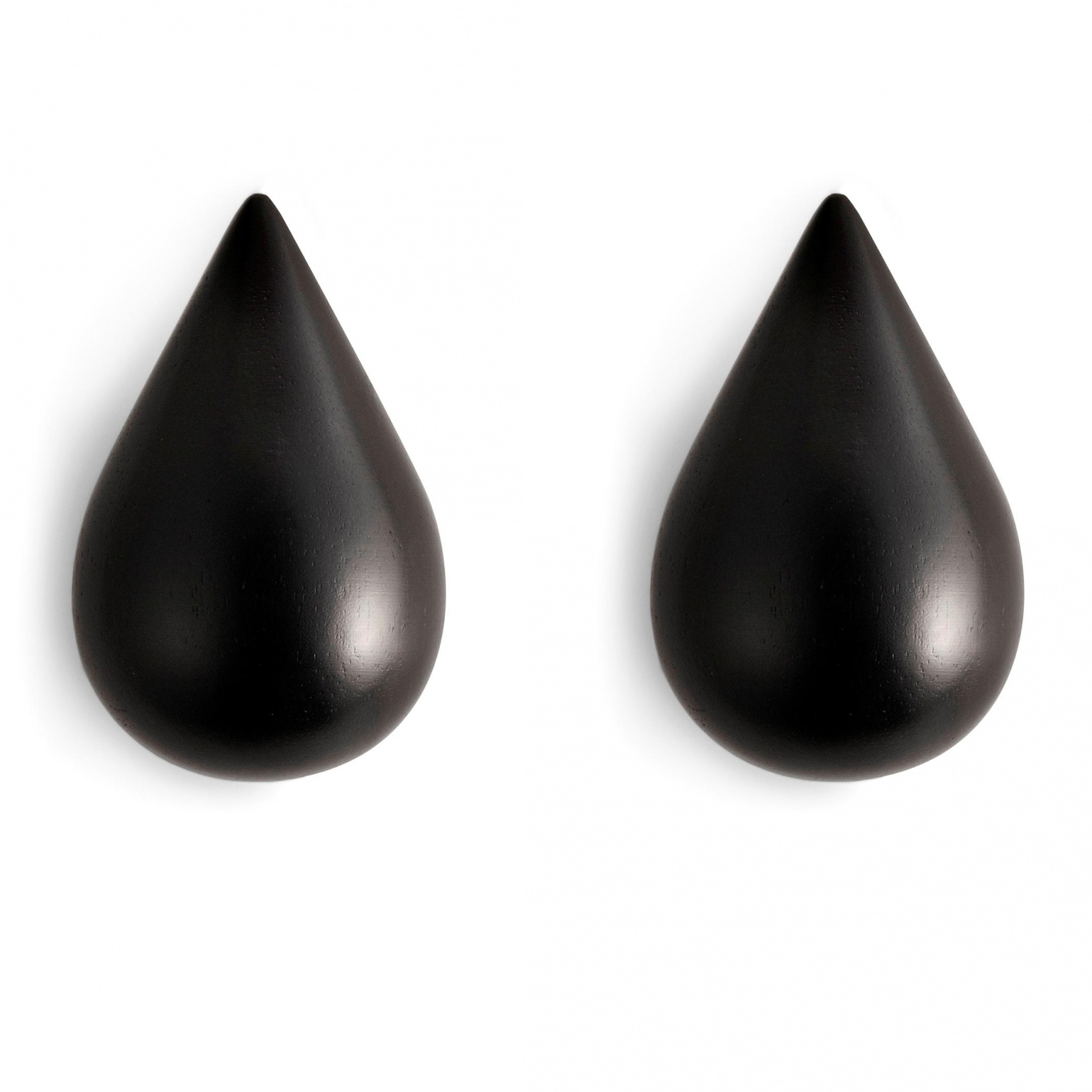 Normann Copenhagen - Dropit Haken L 2 Stück - schwarz von Normann Copenhagen