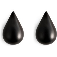 Normann Copenhagen - Dropit Wandhaken - groß, schwarz (2er Set) von Normann Copenhagen