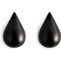 Normann Copenhagen - Dropit Wandhaken - klein, schwarz (2er Set) von Normann Copenhagen