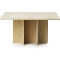 Normann Copenhagen - Edge Couchtisch, large, travertine von Normann Copenhagen