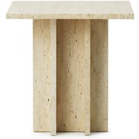 Normann Copenhagen - Edge Couchtisch, small, travertine von Normann Copenhagen