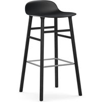 Normann Copenhagen - Form Barhocker 75 cm, Gestell Eiche schwarz / schwarz von Normann Copenhagen