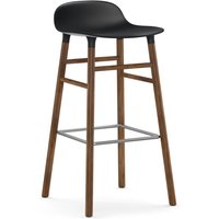 Normann Copenhagen - Form Barhocker 75 cm, Gestell Walnuss / schwarz von Normann Copenhagen