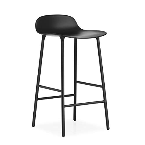 Normann Copenhagen Form Barstuhl, Stahl-Plastik, Schwarz, 77cm von Normann Copenhagen