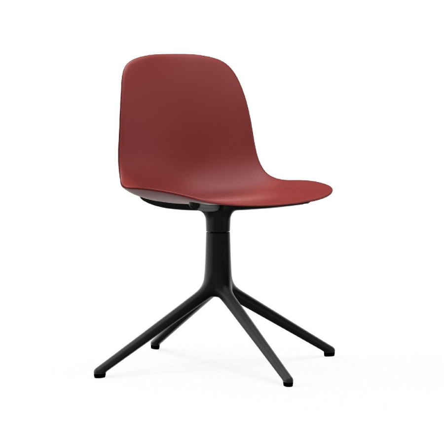 Normann Copenhagen Form Chair Black Swivel Bürostuhl - Red - Höhe 80 cm x Ø 70,5 cm - Sitzhöhe 44 cm von Normann Copenhagen