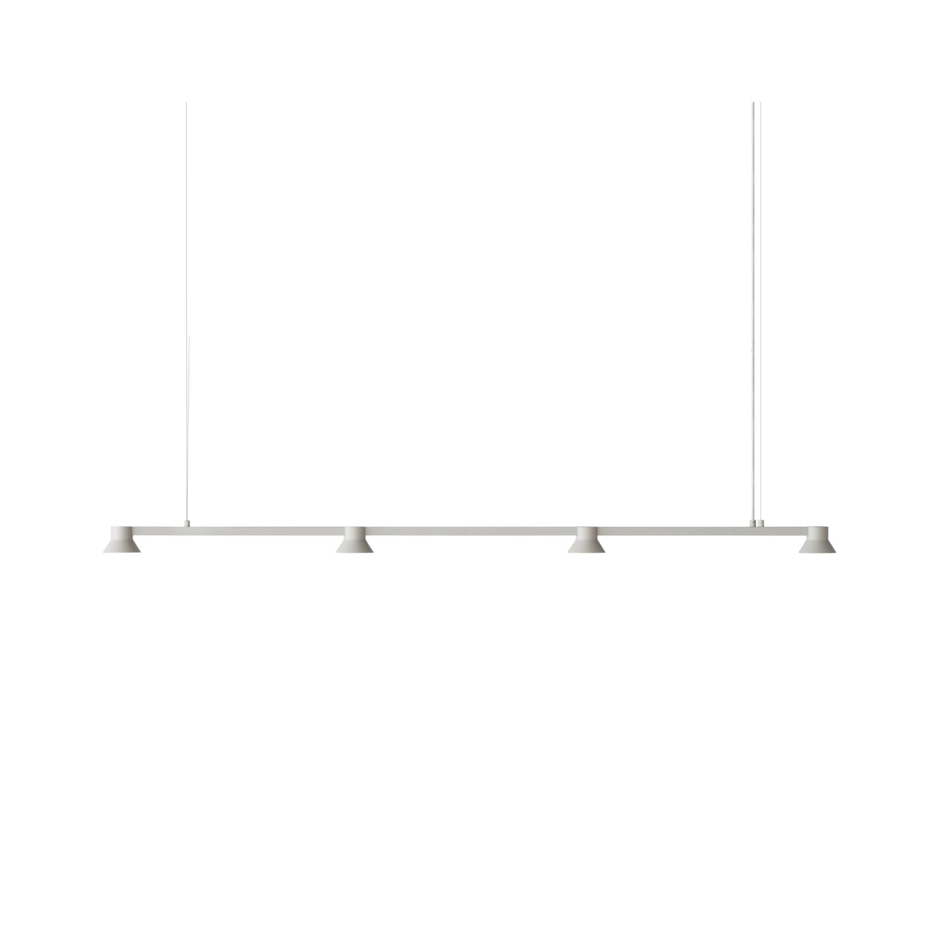 Normann Copenhagen - Hat Linear LED Pendelleuchte L - warmes grau/LxBxH 167x6x9cm/4x LED 5W/ 2700K/6500K von Normann Copenhagen