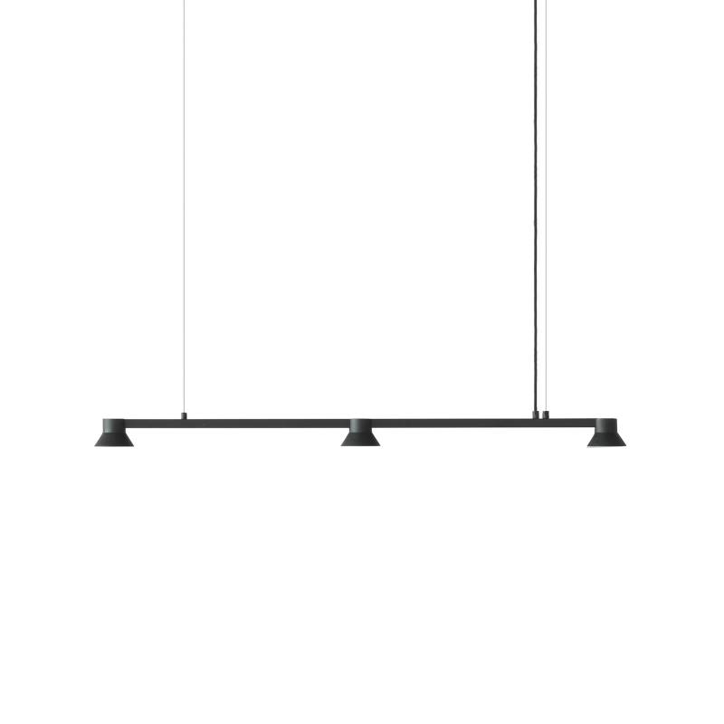 Normann Copenhagen - Hat Linear LED Pendelleuchte S - schwarz/LxBxH 115x6x9cm/3x LED 5W/ 2700K/6500K von Normann Copenhagen