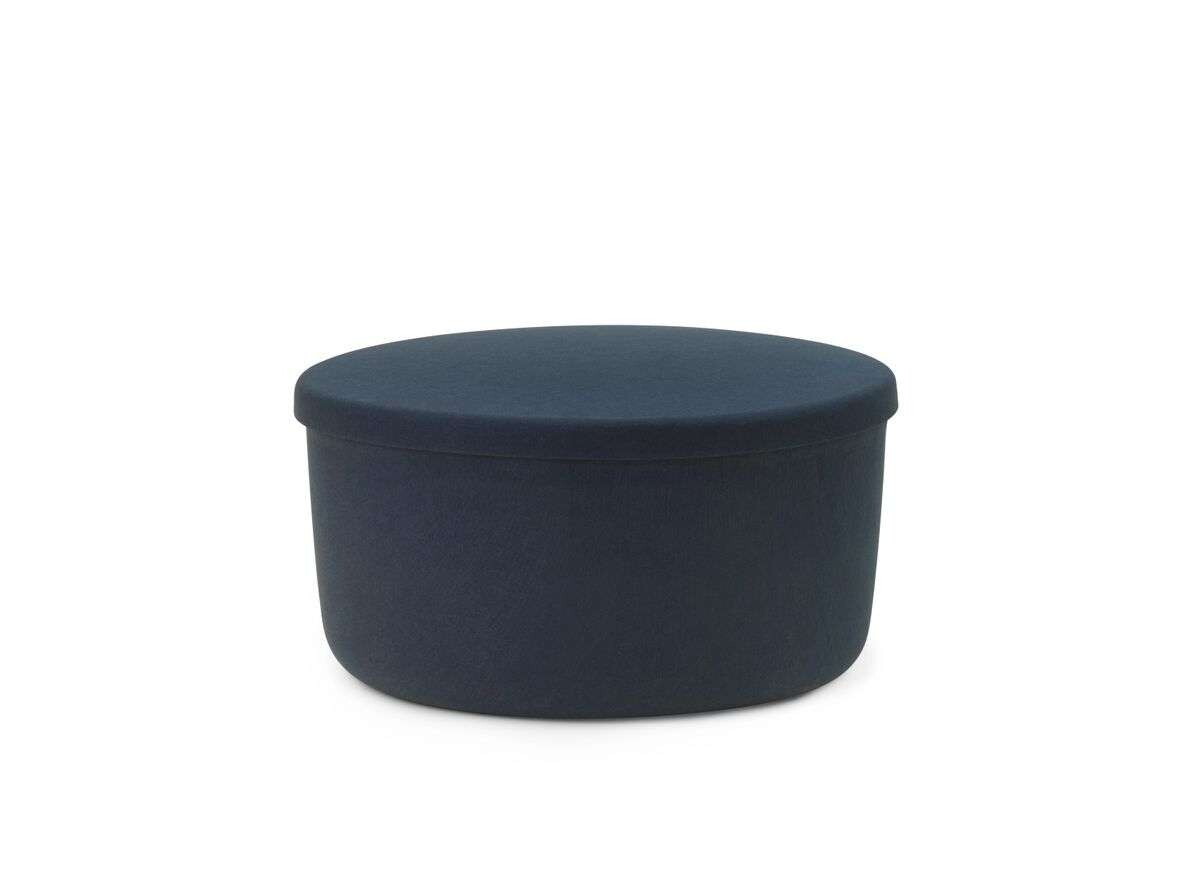 Normann Copenhagen - Hide Storage Pouf Large Steel Blue Normann Copenhagen von Normann Copenhagen