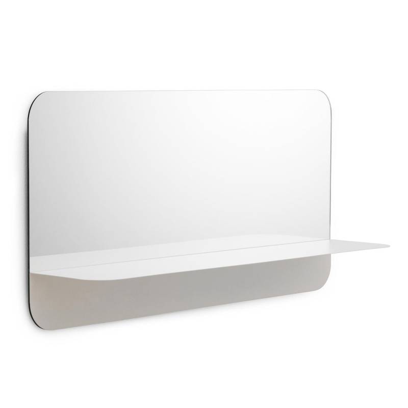 Normann Copenhagen - Horizon Wandspiegel horizontal - weiß/BxHxT 80x40x17cm von Normann Copenhagen