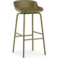 Normann Copenhagen - Hyg Barhocker, H 75 cm, olive von Normann Copenhagen