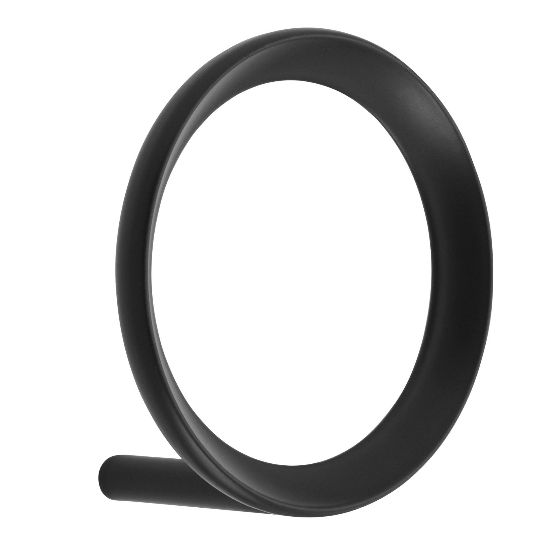 Normann Copenhagen - Loop Wandhaken L - schwarz/pulverbeschichtet/Ø 9,4cm von Normann Copenhagen