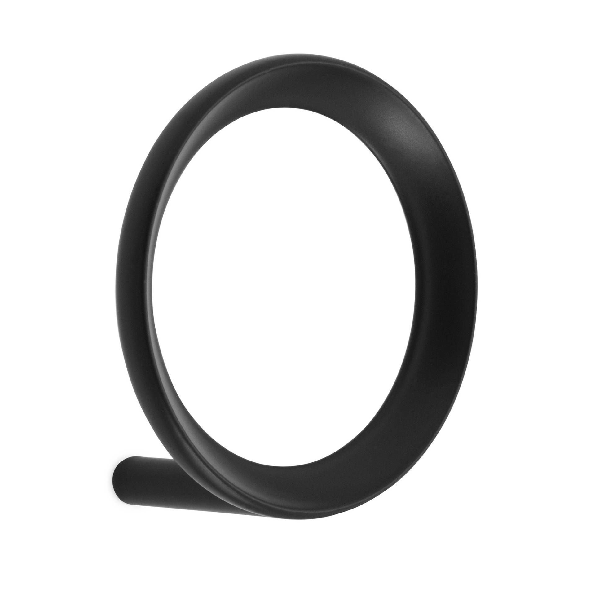 Normann Copenhagen - Loop Wandhaken M - schwarz/pulverbeschichtet/Ø 7,8cm von Normann Copenhagen