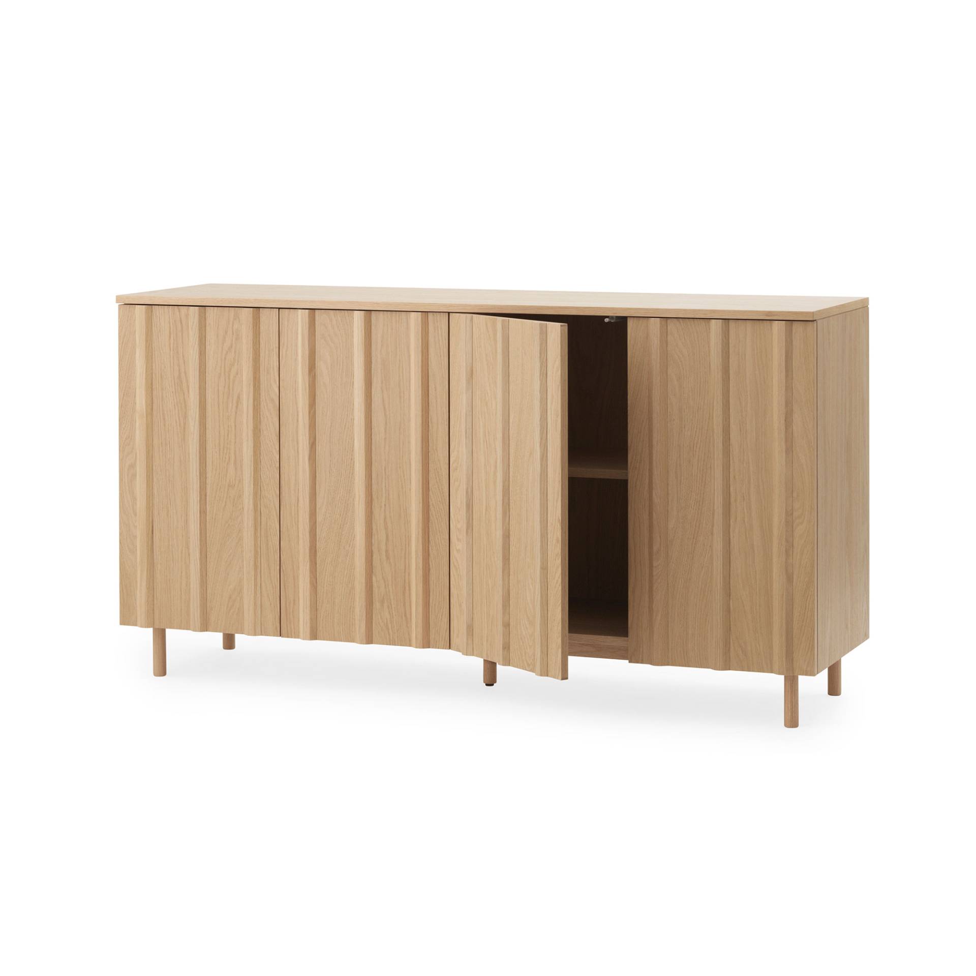 Normann Copenhagen - Rib Sideboard - eiche/lackiert/LxBxH 159x45x86,5cm von Normann Copenhagen