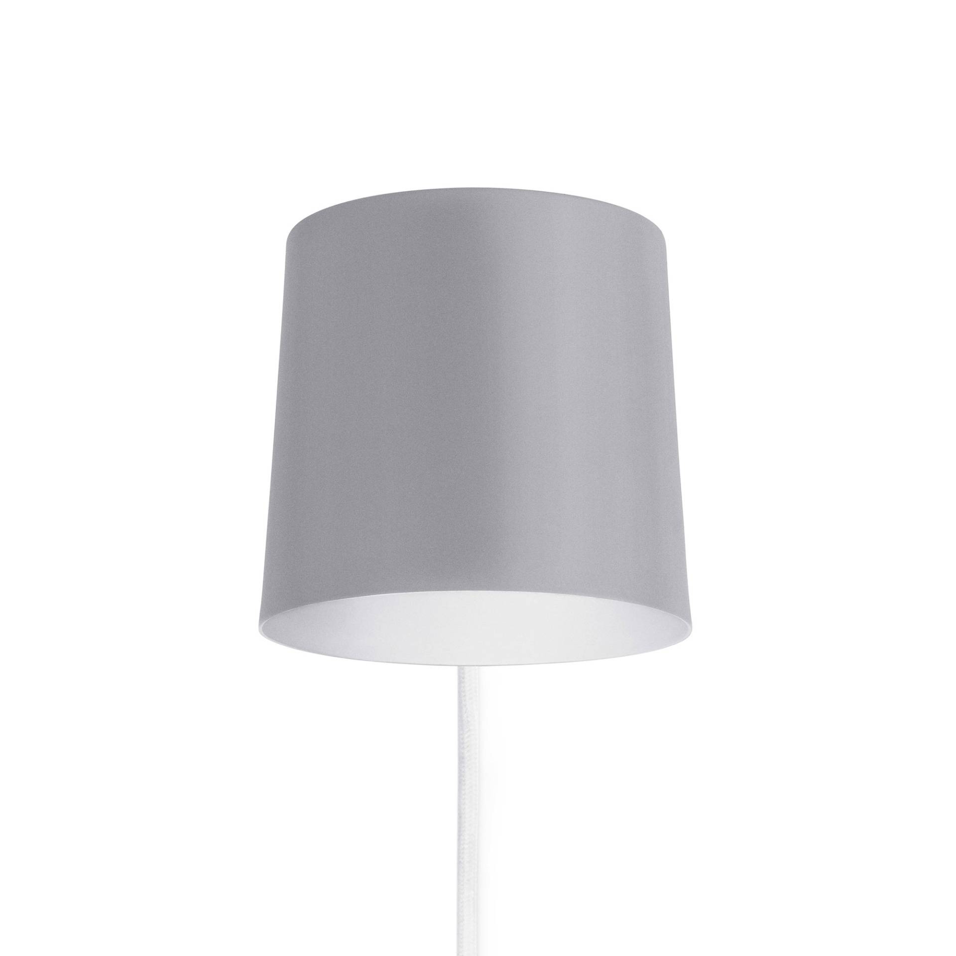 Normann Copenhagen - Rise Wandleuchte - grau/H x L x Ø:  9,7 x 17 x10cm/mit Kabel von Normann Copenhagen