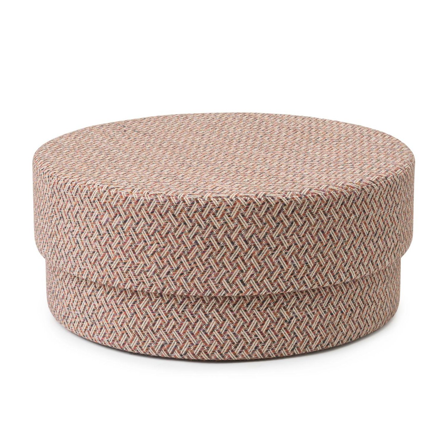 Normann Copenhagen - Silo Pouf L - karneval rot/wynwood/H 39cm / Ø 90cm von Normann Copenhagen