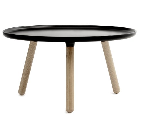 Normann Copenhagen Tablo Tisch, Kunststoff, Eschenholz, Schwarz, 42x78cm von Normann Copenhagen