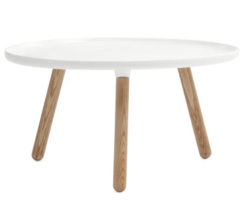 Normann Copenhagen Tablo Tisch, Kunststoff, Eschenholz, Weiß, 42x78cm von Normann Copenhagen