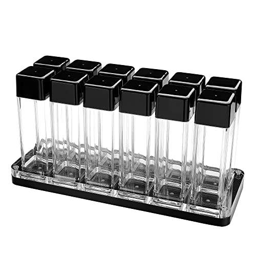 Normcore 12 Tuben Kaffeebohnen Behälter mit Ständer und Trichter - Einzeldosis-Kaffeebohnengewölbe - Espressobohnen-Aufbewahrungsset - Einweg-Auslassventil - Kapazität 25-28 g von Normcore